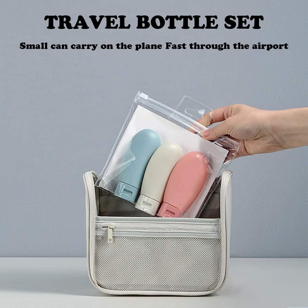 Travel Size Toiletry Bottles Set, Leak-Proof, TSA Approved, Wide Opening, Triple Layer Cover, 10.6 cm