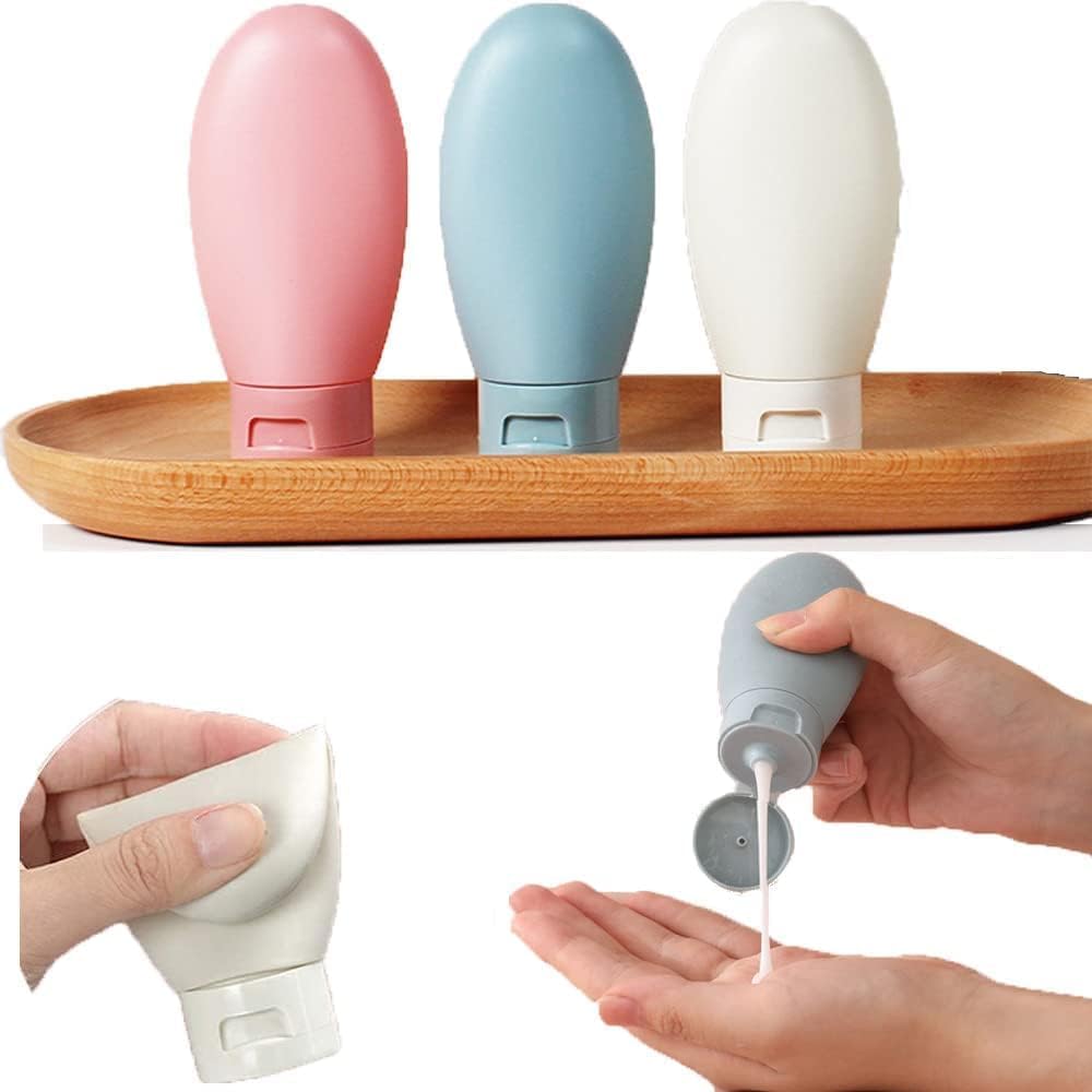 Travel Size Toiletry Bottles Set, Leak-Proof, TSA Approved, Wide Opening, Triple Layer Cover, 10.6 cm
