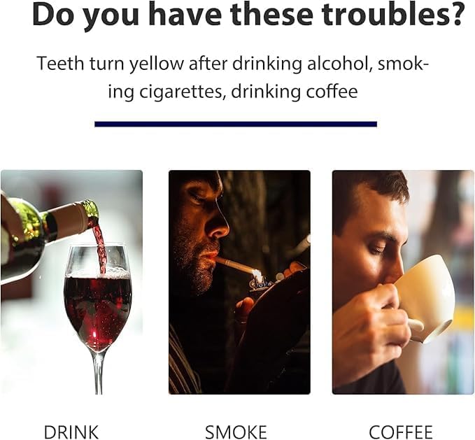 Professional Teeth Whitening Strips, 30-Minute Treatment, 5-Day Course, For Coffee and Wine Stains