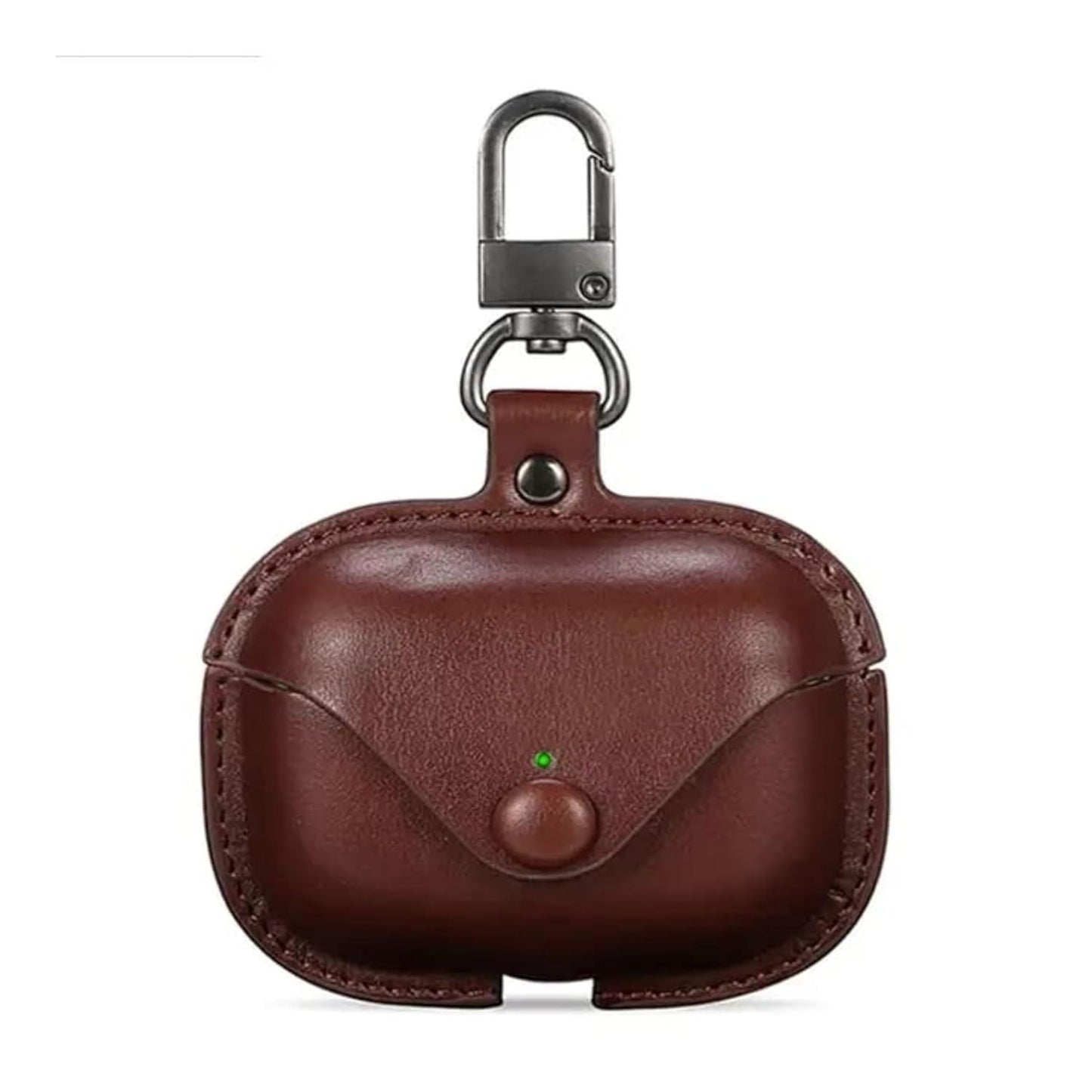 Leather Case for AirPods Pro 2 and 1, Shockproof Drop-Proof Cover with Keychain, Visible LED, Supports Wired & Wireless Charging, Waterproof, Durable Button, Fits AirPods Pro (2019/2022)