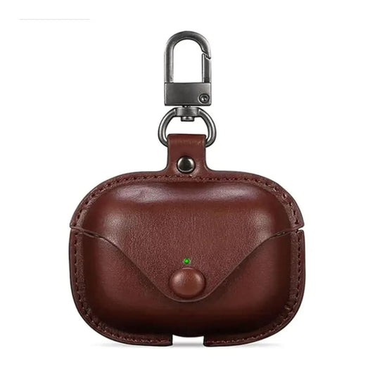 Leather Case for AirPods Pro 2 and 1, Shockproof Drop-Proof Cover with Keychain, Visible LED, Supports Wired & Wireless Charging, Waterproof, Durable Button, Fits AirPods Pro (2019/2022)