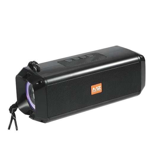 Portable Bluetooth Speaker, 10W RMS Stereo Output, 2400mAh Battery, 180-Degree Sound Coverage, Black