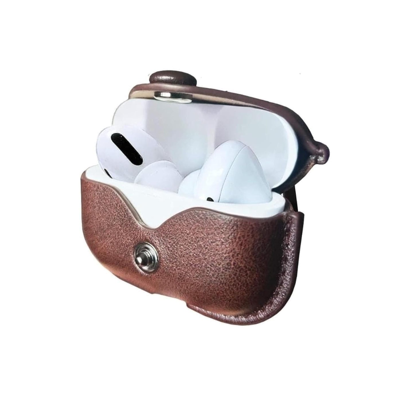 Leather Case for AirPods Pro 2 and 1, Shockproof Drop-Proof Cover with Keychain, Visible LED, Supports Wired & Wireless Charging, Waterproof, Durable Button, Fits AirPods Pro (2019/2022)